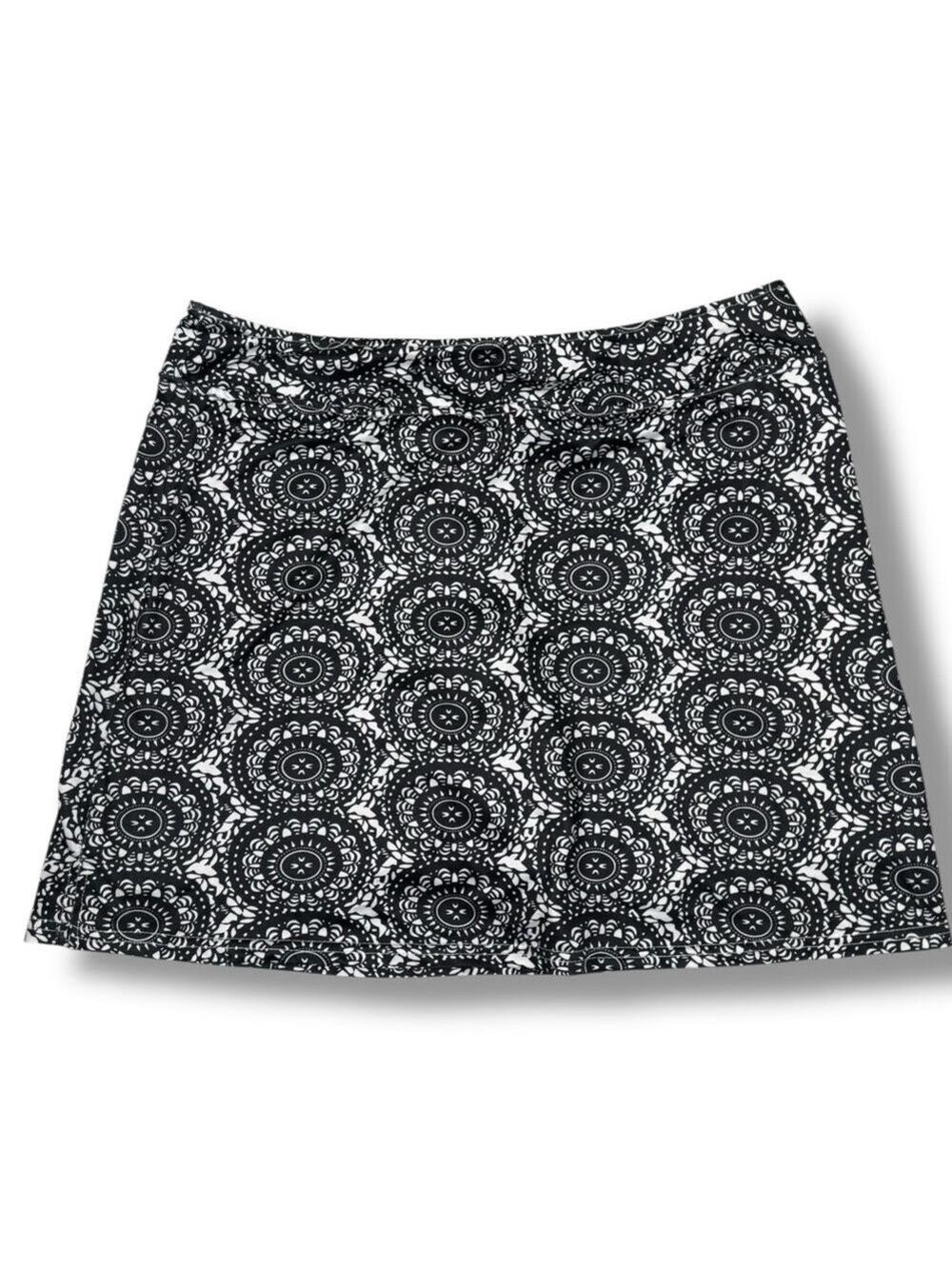 Oyamiki Women's Active Athletic Skort Black White Size Large